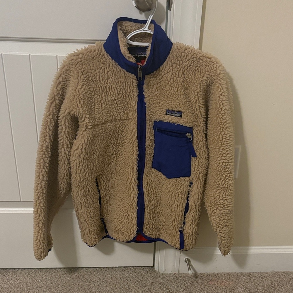 Patagonia Red and Blue Fleece Jacket